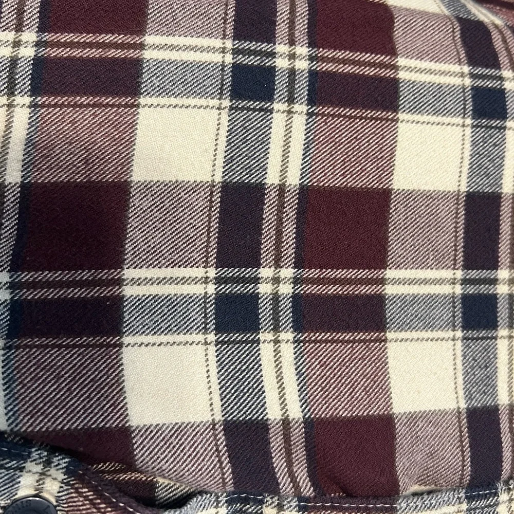 L.L. Bean Men's Plaid Shacket Fleece Button Up Flannel - Size Large